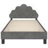 vidaXL Struttura letto bambini con testata Grigio scuro 90 x 190 cm