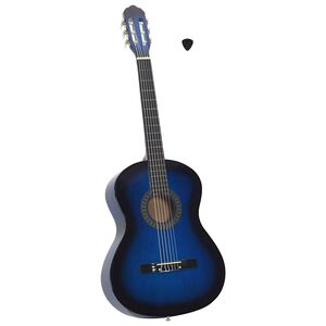 vidaXL Chitarra Classica per Principianti Blu 4/4 39" in Tiglio