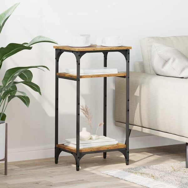 vidaXL Tavolo laterale Legno vecchio 40 x 30 x 75 cm Legno multistrato