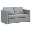vidaXL Divano Letto da Terra 2 in 1 Grigio Chiaro 112x174x55cm Tessuto