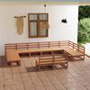 vidaXL Set Divani da Giardino 12 pz in Legno Massello di Pino