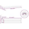 vidaXL Mensole a Muro 2pz 100x23,5x3cm Argento in Acciaio Inossidabile