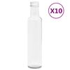 vidaXL Bottigliette in Vetro 260 ml con Tappo a Vite 10 pz