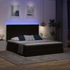 vidaXL Letto con contenitore e LED con led Nero 180 x 200 cm Velluto