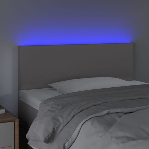 vidaXL Testiera Grigia a LED 80x5x78/88 cm in Similpelle