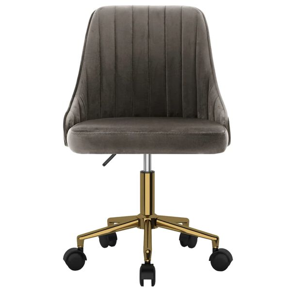 vidaXL Sedie da Pranzo Girevoli 4 pz Grigio Scuro in Velluto