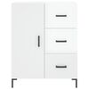vidaXL Credenza 69,5x34x90 cm in Legno Multistrato Bianco Lucido