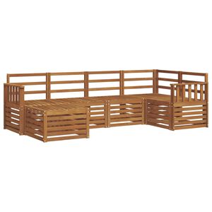 vidaXL Set di divani da esterno 6 pz 5-Posti Naturale