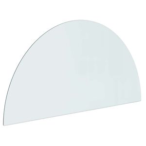vidaXL Piastra in vetro per camino Trasparente 1000 x 500 mm Vetro