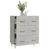 vidaXL Credenza Grigio Cemento 70x34x90 cm in Legno Multistrato