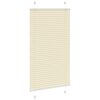vidaXL Tenda Plissettata Crema 80x100 cm Larghezza Tessuto 79,4 cm