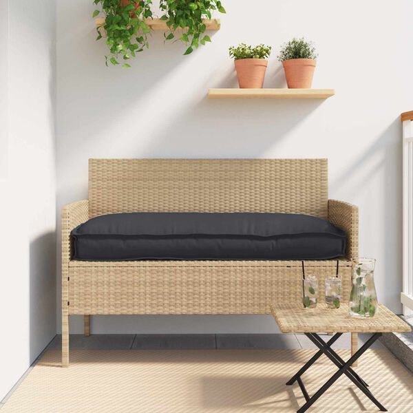 vidaXL Set di Cuscini per Pallet 2 pcs Nero 150 x 40 x 8 cm Tessuto