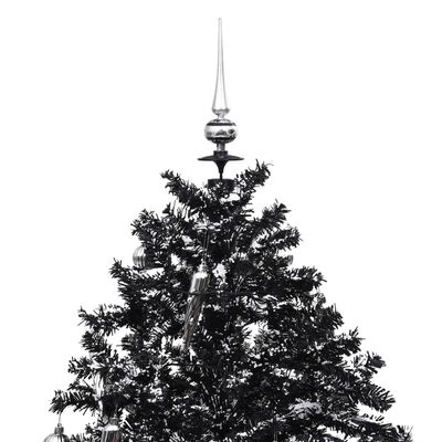 vidaXL Albero di Natale con Nevicata e Base ad Ombrello Nero 140cm PVC
