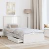 vidaXL Letto con Contenitore Bianco 90 x 200 cm Legno multistrato