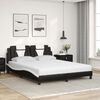 vidaXL Letto Viana con Materasso Nero e Bianco 160x200cm Similpelle