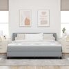 vidaXL Letto a molle con materasso Grigio chiaro 180 x 200 cm Tessuto