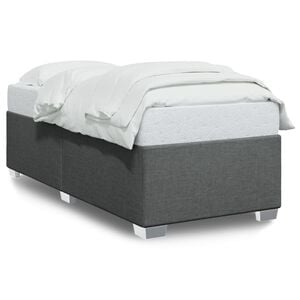 vidaXL Giroletto senza Materasso Grigio Scuro 80x200 cm Tessuto