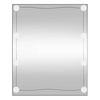vidaXL Specchio da Parete con Luci LED 50x60 cm Vetro Rettangolare