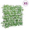 vidaXL Traliccio Edera Artificiale Espandibile 5 pz Verde 180x60 cm