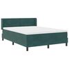 vidaXL Letto a molle con materasso Verde Scuro 200 x 140 cm Velluto