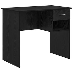 vidaXL Scrivania Rovere Nero 90 x 49 x 75 cm Legno ingegnerizzato