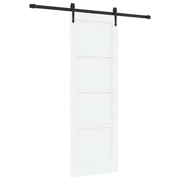 vidaXL Porta scorrevole ORKDAL Bianco 73,5 x 211 cm Pino massello