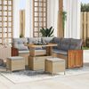 vidaXL Set Divano da Giardino 8 pcs Beige polyrattan