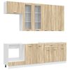 vidaXL Unit&agrave; Cucina LYON 8 pcs Rovere Sonoma Legno ingegnerizzato