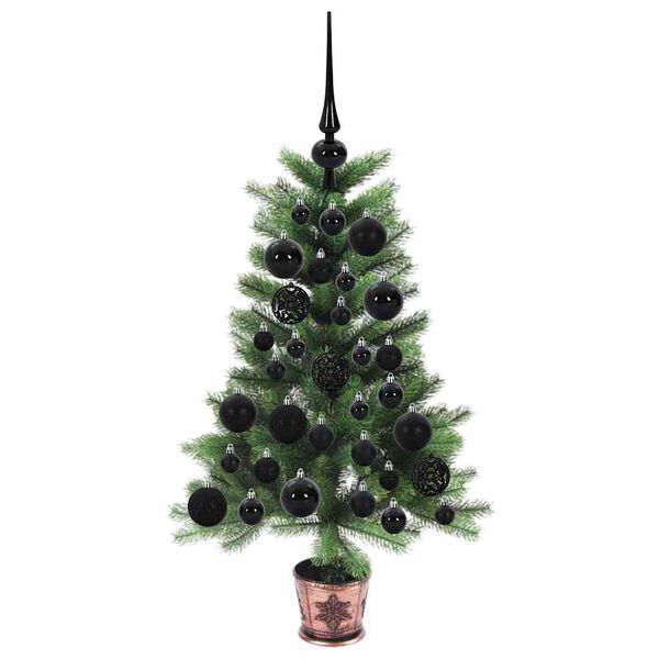 vidaXL Albero di Natale con 150 LED con supporto Verde 65 cm PE
