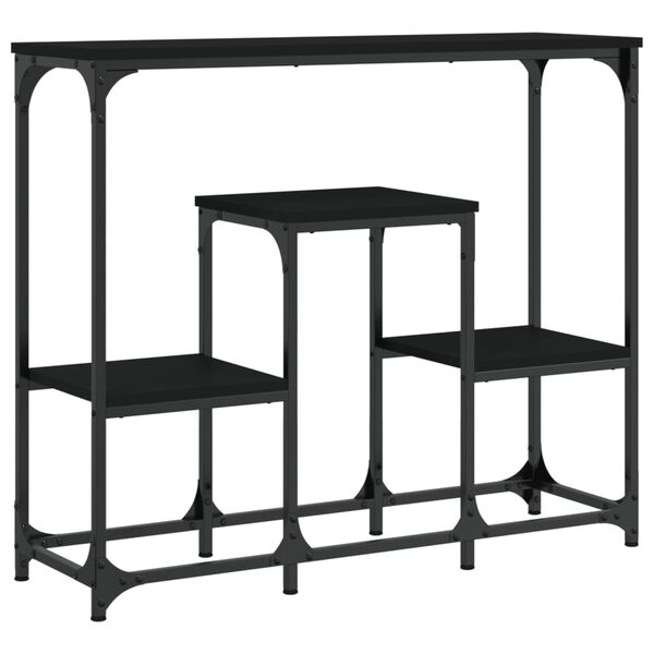 vidaXL Tavolino Consolle Nero 89,5x28x76 cm in Legno Multistrato