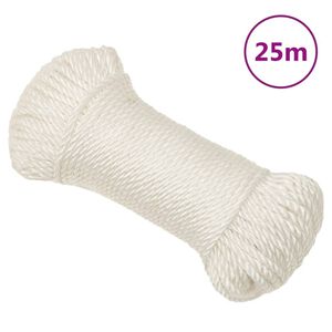 vidaXL Corda da Lavoro Bianca 3 mm 25 m in Polipropilene