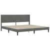 vidaXL Struttura letto con materasso Grigio scuro 200 x 200 cm Velluto