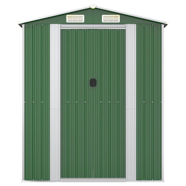 vidaXL Capanno da Giardino Verde 192x606x223 cm Acciaio Zincato
