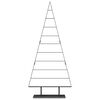 vidaXL Albero di Natale in metallo con supporto Nero 210 cm Acciaio