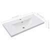 vidaXL Lavabo da Incasso 81x39,5x18,5 cm in Ceramica Bianco