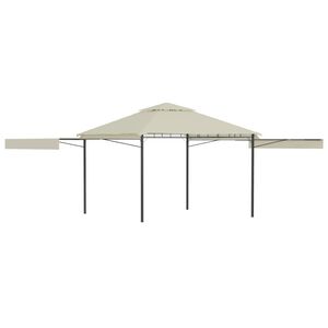 vidaXL Gazebo con Tetto Doppio Estendibile 3x3x2,75 m Crema 180 g/m&sup2;