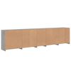 vidaXL Credenza con Luci LED Grigio Sonoma 283x37x67 cm