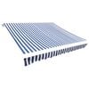 vidaXL Tendone Parasole in Tela Blu e Bianco 4,5x3 m