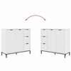 vidaXL Credenza Bianco Lucido 89,5 x 33 x 82 cm Legno multistrato