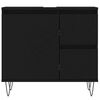 vidaXL Armadietto da Bagno Nero 65x33x60 cm in Legno Multistrato