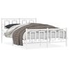 vidaXL Giroletto con Testiera e Pediera Metallo Bianco 135x190 cm