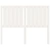 vidaXL Testiera per Letto Bianca 125,5x4x100 cm Legno Massello di Pino