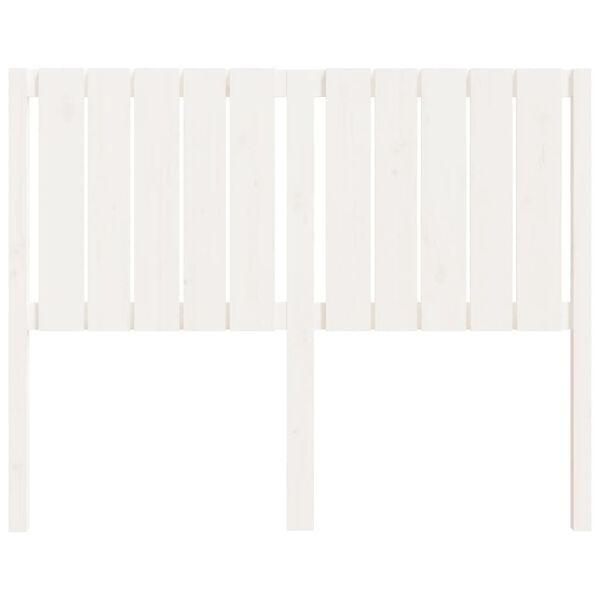 vidaXL Testiera per Letto Bianca 125,5x4x100 cm Legno Massello di Pino