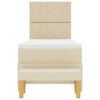 vidaXL Letto a molle con materasso Crema 80 x 200 cm Tessuto