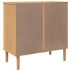 vidaXL Cassettiera SENJA Aspetto Rattan Marrone 80x40x80 cm Legno Pino