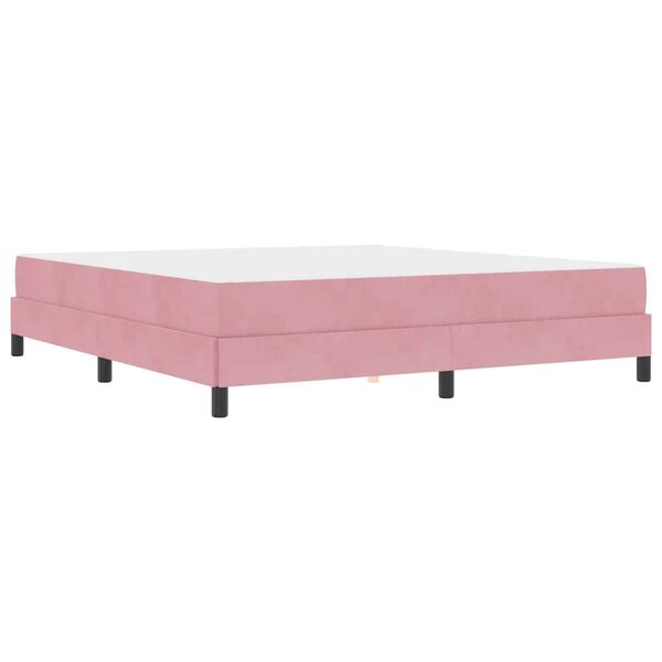 vidaXL Letto a molle con materasso Rosa 180 x 220 cm Tessuto