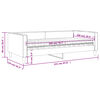 vidaXL Divano Letto con Materasso Grigio Chiaro 100x200 cm in Tessuto