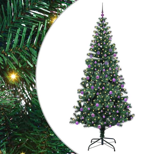 vidaXL Albero di Natale artificiale con luci integrate Verde 240 cm