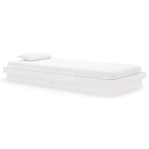 vidaXL Giroletto Bianco in Legno Massello 90x200 cm