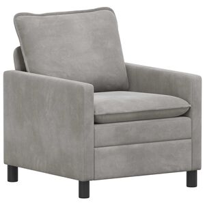 vidaXL Divano Grigio Chiaro 76 x 81 x 87,5 cm Velluto